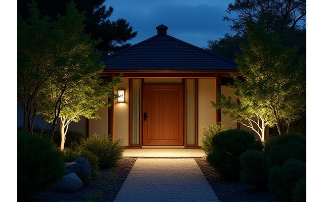 防犯効果を高めるセキュリティ照明の例